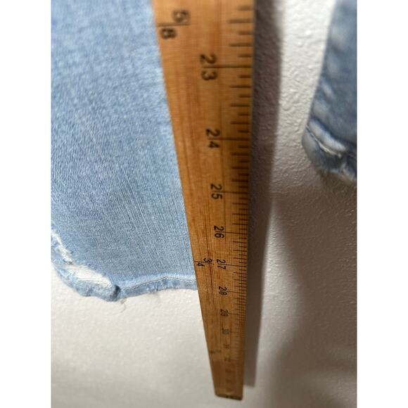 Frame Light Blue Wash Distressed Le High Skinny in Rush Jeans 28 - Picture 15 of 16